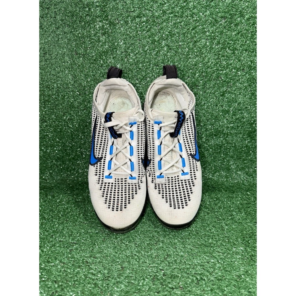Nike Air VaporMax 2021 Flyknit White Blue Boy Size 5.5Y Womens Size 7 DB1550-101 - Picture 6 of 9
